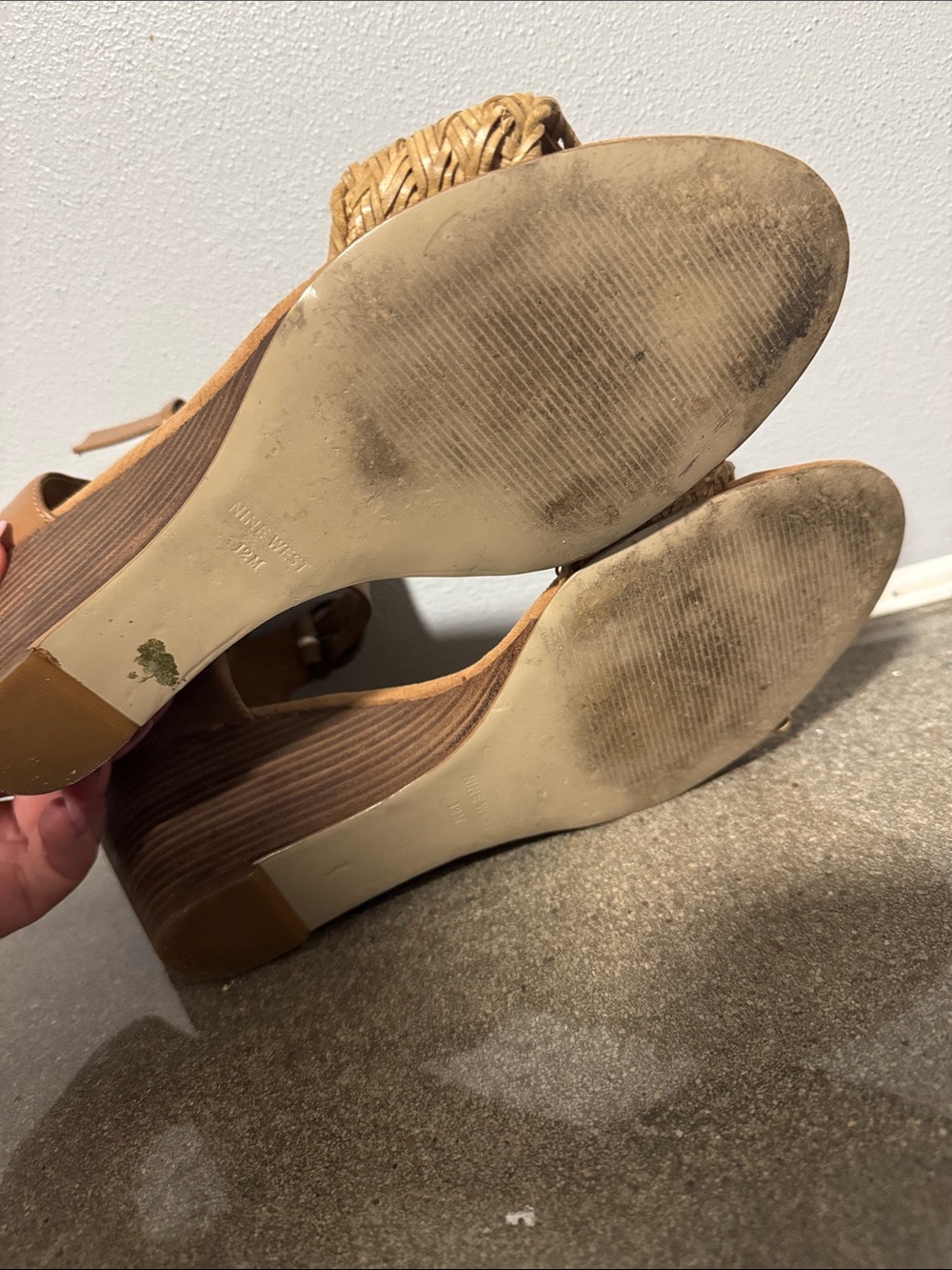 Nine West wedge sandals size 12 - Picture 7 of 8